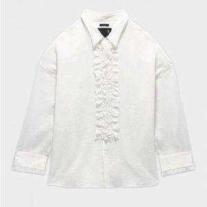 R13 Drop Neck Tuxedo Workshirt. Size XS